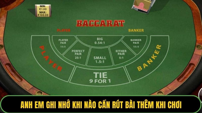 Anh em ghi nhớ khi nào cần rút bài thêm khi chơi