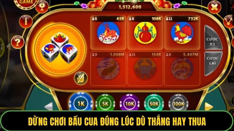 Dừng chơi bầu cua đúng lúc dù thắng hay thua