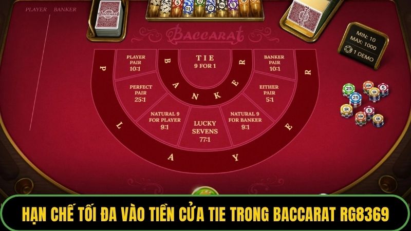 Hạn chế tối đa vào tiền cửa tie trong baccarat RG8369