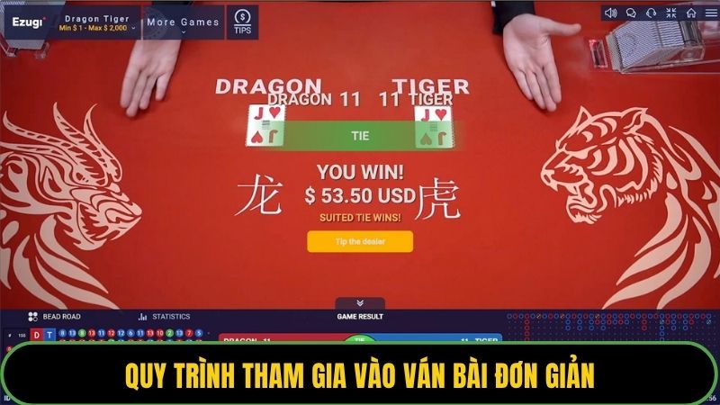 Quy trình tham gia vào ván bài đơn giản