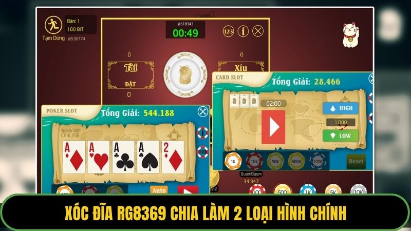Xóc đĩa RG8369 chia làm 2 loại hình chính